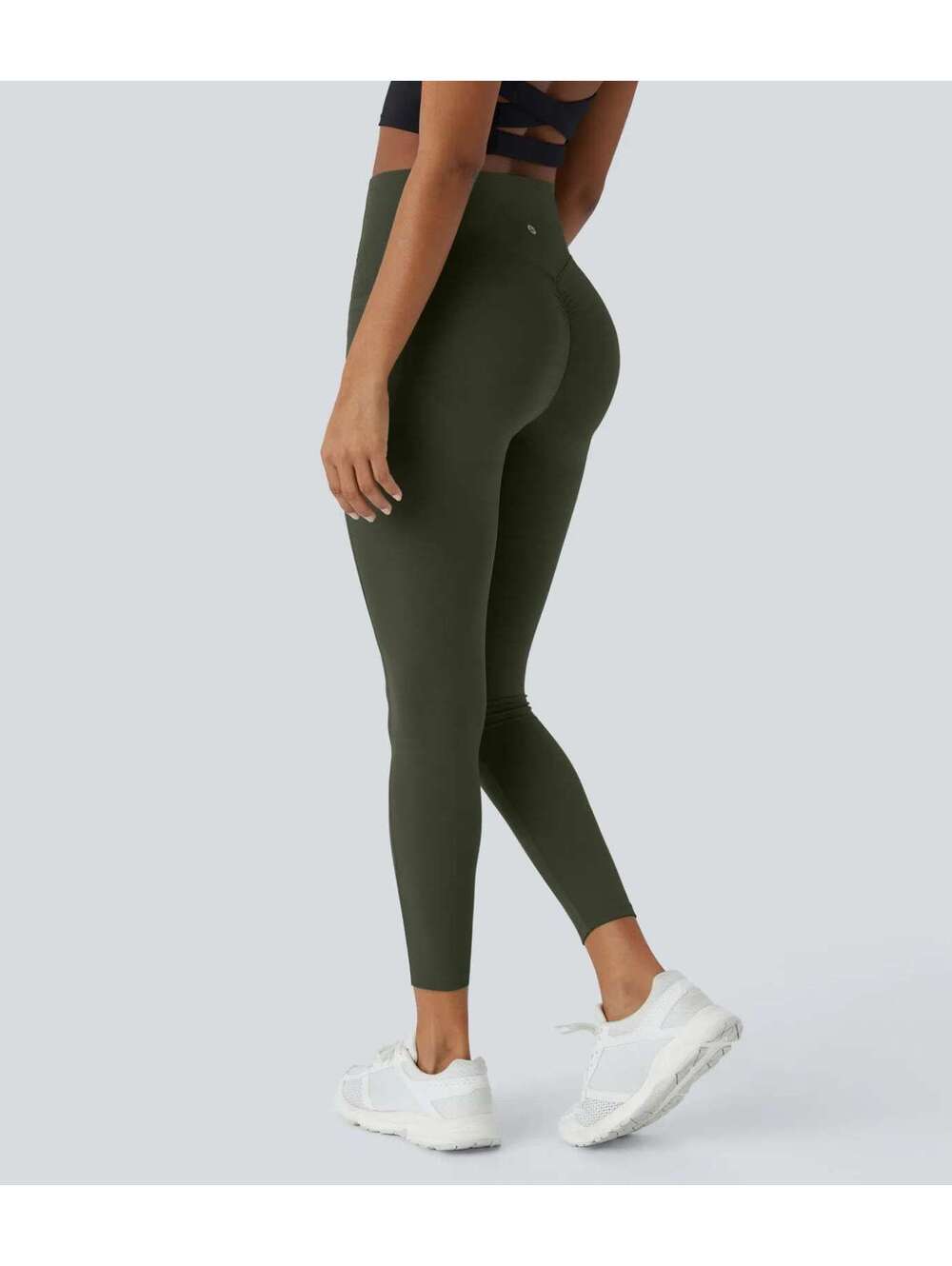 Halara UltraSculpt High Waist Scrunch ButtLift Tummy Control Legging Green Small